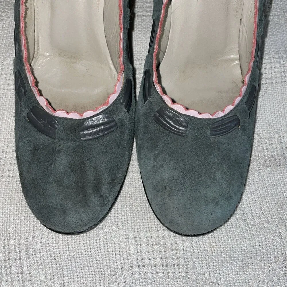 Abul Khair Egypt Women’s Dressy Pumps Size 39 U.S. 8 M Gray Suede Leather Party